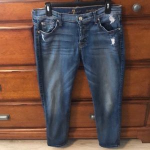 7 for all mankind cropped boyfriend size 29